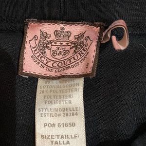 Juicy Coture Black Terry Pants size S fits medium